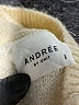 Andree by UNIT Checkered-gingham Ivory Yellow Turtleneck Sweater Size L - photo 7