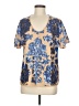 Neiman Marcus for Target 100% Polyester Gold Short Sleeve Blouse Size M - photo 1