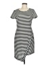Beige by ECI Stripes White Casual Dress Size M - photo 1