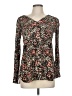 fat face 100% Viscose Brown Black Long Sleeve Blouse Size 8 - photo 1