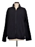 Lands' End 100% Polyester Solid Black Blue Track Jacket Size L - photo 1
