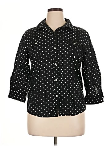 Karen Scott 3/4 Sleeve Button-Down Shirt (view 1)