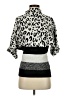 Frank Lyman Design Animal Print Silver Cardigan Size XS - photo 1