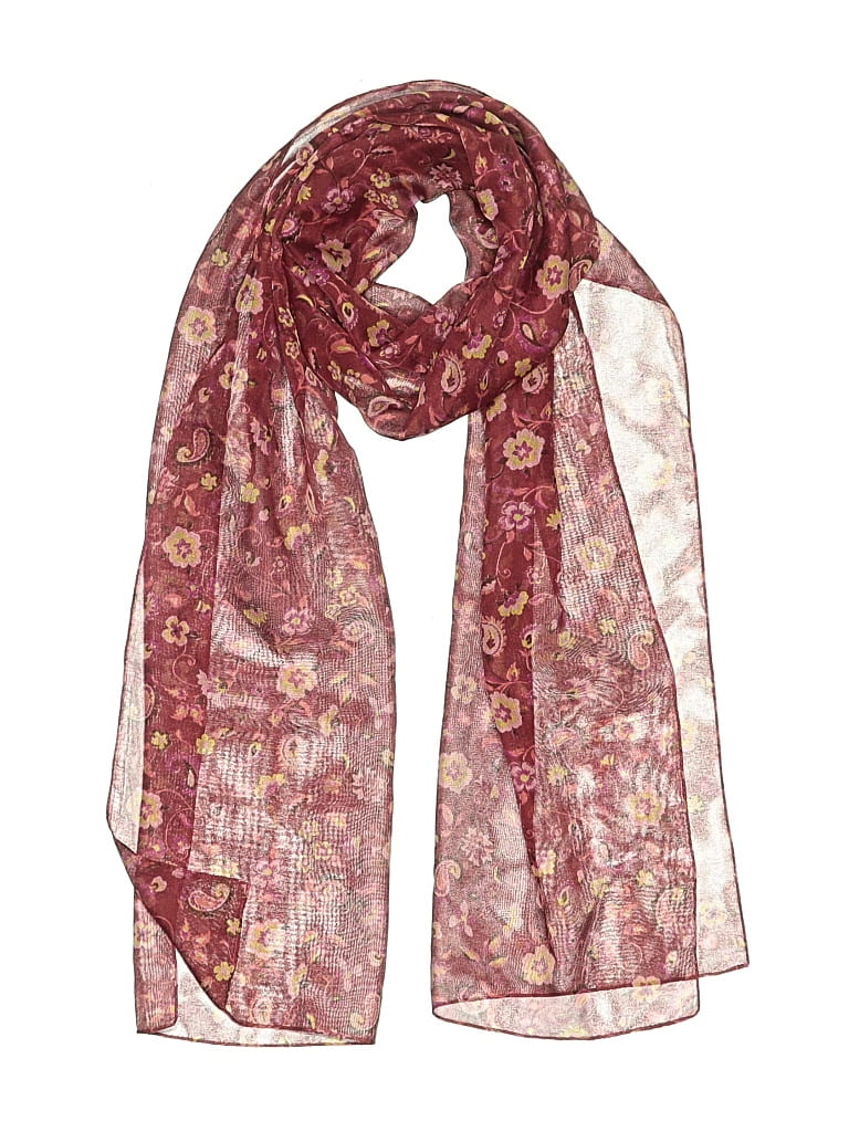 Pre-owned Unbranded Scarf In Burgundy