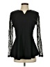 Assorted Brands Black Long Sleeve Blouse Size S (estimated) - photo 1