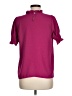 Les Amis 100% Polyester Burgundy Short Sleeve Blouse Size M - photo 2