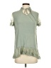 L Love Green Short Sleeve Blouse Size S - photo 1
