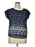 Mine Too 100% Polyester Blue Short Sleeve Blouse Size XL - photo 1
