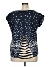 Mine Too 100% Polyester Blue Short Sleeve Blouse Size XL - photo 2