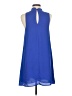 Everly 100% Polyester Solid Blue Casual Dress Size M - photo 2
