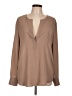 Premise Studio 100% Polyester Tan Long Sleeve Blouse Size L - photo 1
