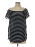 Ann Taylor LOFT 100% Polyester Gray Short Sleeve Top Size S - photo 1