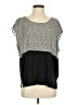 Very J Black Short Sleeve Blouse Size S - photo 1
