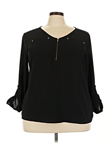 Always Indigo Long Sleeve Blouse (view 1)