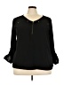 Always Indigo Black Long Sleeve Blouse Size 3X - photo 1