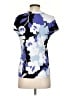 JCPenney Floral Blue Short Sleeve Blouse Size XS - photo 2