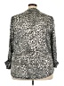 Cathy Animal Print Gray Long Sleeve Blouse Size 3X - photo 2