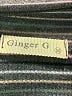 Ginger G. Stripes Gray Casual Dress Size M - photo 7