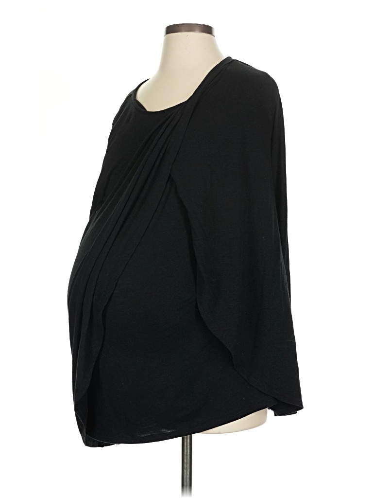Pre-owned Isabel Maternity 3/4 Sleeve T-shirt In Black