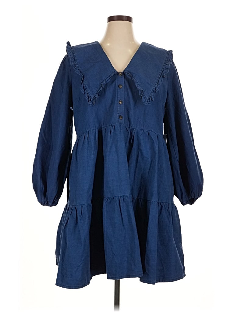 Pre-owned Eloquii Elements Casual Dress In Blue