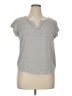 Anne Carson 100% Rayon Gray Short Sleeve Blouse Size XL - photo 1