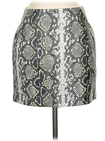 Aqua Faux Leather Skirt (view 1)