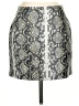 Aqua 100% Polyurethane Animal Print Gray Faux Leather Skirt Size S - photo 1