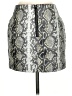 Aqua 100% Polyurethane Animal Print Gray Faux Leather Skirt Size S - photo 2