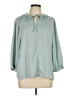 MELLODAY 100% Polyester Teal 3/4 Sleeve Blouse Size L - photo 1