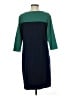 L.L.Bean Color Block Blue Teal Casual Dress Size M - photo 2