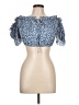 Shein 100% Polyester Blue Short Sleeve Blouse Size L - photo 1