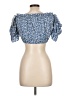 Shein 100% Polyester Blue Short Sleeve Blouse Size L - photo 2