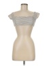 Boohoo Silver Short Sleeve Top Size 8 - photo 1