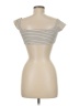 Boohoo Silver Short Sleeve Top Size 8 - photo 2