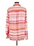 MULTIPLES Stripes Pink Long Sleeve Blouse Size M - photo 2