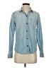 Current/Elliott Blue Long Sleeve Button-Down Shirt Size Sm (1) - photo 1