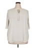 Ann Taylor 100% Polyester Gray 3/4 Sleeve Blouse Size XXL - photo 1