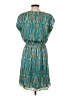 MICHAEL Michael Kors 100% Polyester Print Teal Casual Dress Size S - photo 2