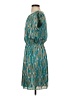 MICHAEL Michael Kors 100% Polyester Print Teal Casual Dress Size S - photo 5