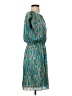 MICHAEL Michael Kors 100% Polyester Print Teal Casual Dress Size S - photo 4