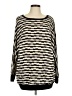 Kori America 100% Cotton Stripes Black Pullover Sweater Size L - photo 1