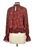 Worthington 100% Polyester Burgundy Long Sleeve Blouse Size M - photo 2