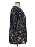 Molly & Isadora 100% Polyester Floral Blue Short Sleeve Blouse Size 1X - photo 4