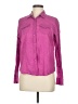 Aura 100% Cotton Pink Long Sleeve Button-Down Shirt Size M - photo 1