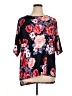Acting Pro Floral Black Short Sleeve Blouse Size 1X - photo 1
