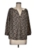 Premise Studio 100% Polyester Tan Black 3/4 Sleeve Blouse Size S - photo 1