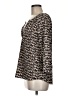 Premise Studio 100% Polyester Tan Black 3/4 Sleeve Blouse Size S - photo 5