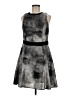 Mossimo 100% Polyester Graphic Gray Cocktail Dress Size M - photo 1