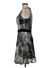 Mossimo 100% Polyester Graphic Gray Cocktail Dress Size M - photo 5