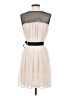 Angie 100% Polyester Solid Tan Cocktail Dress Size S - photo 2